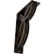 Ekena Millwork Versailles Wrought Iron Bracket, (Triple center brace), Antiqued Brass 2"W x 5 1/2"D x 8"H BKTM02X05X08TVEABS - alternate 1